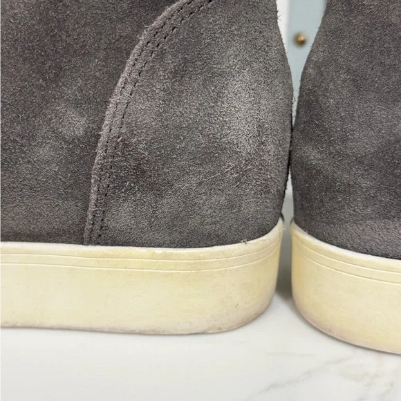 Steve Madden Wedgie Platform Sneakers Ankle Booties Gray Suede Size 6 - Picture 6 of 11